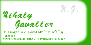 mihaly gavaller business card
